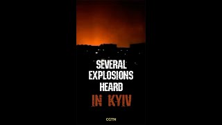 Several explosions heard in Kyiv [upl. by Edas]