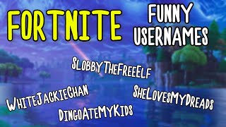 Funny Fortnite Usernames  Hilarious  Mildly Cringy Gamertags [upl. by Toby]