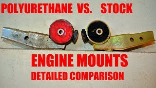 Polyurethane vs stock engine mounts  detailed comparison [upl. by Kalila]