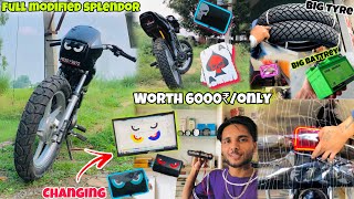 Full Modified Splendor😍  Worth 6000₹ Only😱  Splendor Modified On Cheapest Price🔥 [upl. by Arammahs]