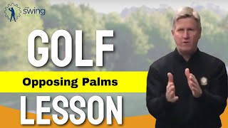 How to correct opposing palms and improve your golf swing  GOLF LESSON REVIEW [upl. by Alliuqaj]