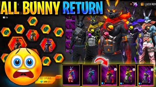 All Bunny Bundle Return  5 Bunny Event Free Fire  New Bunny Ring Event [upl. by Trescha]