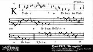 Kyrie VIII from Mass VIII Gregorian Chant Brébeuf Hymnal [upl. by Tteve]