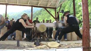 47th Annual WoodChopping Festival  Jack n Jill Crosscut [upl. by Esenaj543]