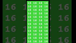 16 की भीड़ में 61 ढूंढो जिसको मिल जाए वह चैनल को सब्सक्राइब जरूर कर ले maths puzzle logical yt [upl. by Cohleen]