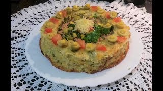 cake salé aux légume dans le moule magique كيكة مالحة في المول العجيب بمذاق رااائع [upl. by Fahland580]