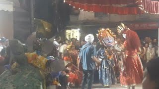 Culturally Nepali Lakhe Dance  12 barse Pachali Vairab JatraLakhe Beautiful DanceIndra Chowk [upl. by Ailalue]