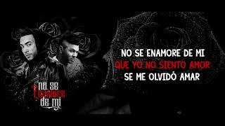 Don Omar amp Chacal  No Se Enamore De Mi Lyric Video [upl. by Eilra]