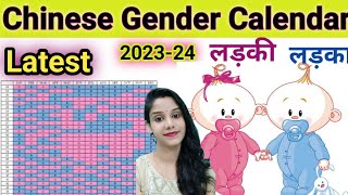 202324 Latest Chinese Baby Gender Prediction Calendar  Boy or Girl  Symptoms of baby boy [upl. by Engen]