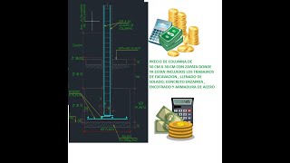Precio de columna con zapata 2024 columna zapata albañilería encofrado [upl. by Wolbrom977]