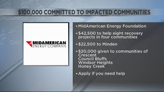 MidAmerican Energy to donate 100000 to disasterimpacted communities [upl. by Caria]