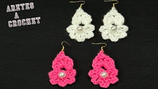 PASO A PASO PARA TEJER ARETES A CROCHET [upl. by Cormier]