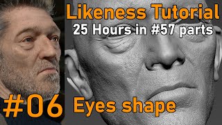 Likeness Tutorial PART 06 eyes shape [upl. by Artemas45]