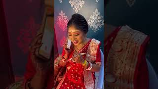 এই দুটো ফুলের জন্য ৩ ঘন্টা ওয়েট করালো😩 call 7431044308 youtube makeup bridalmakeup kolkata [upl. by Aitercal]