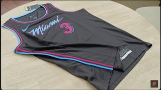 Miami Heat Vice Night City Edition Jersey Review [upl. by Powder342]