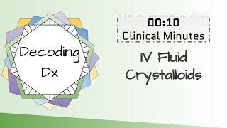 10 Clinical Minutes IV Fluid Crystalloids [upl. by Lepp987]