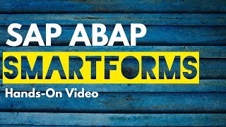 SMARTFORMS Creation in SAP ABAP  SAP ABAP Online Training [upl. by Doug]