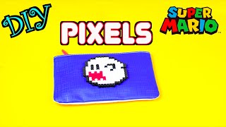 DIY Perler Beads Creation  Super Mario Ghost Boo Pixels Tutorial for Halloween [upl. by Feola]