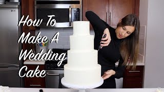 How To Make A Wedding Cake At Home  CHELSWEETS [upl. by Graybill983]