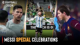 eFootball 2024  Messi Special Celebration [upl. by Fairweather589]