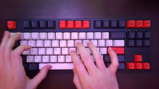 iKBC W200 Cherry Red Switches  Typing keyboard ASMR [upl. by Trent]