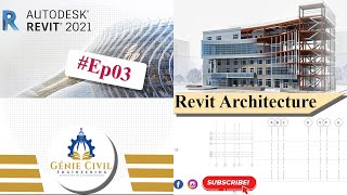 Revit Architecture 2021 Ep03Comment ajouter les lignes de quadrillages et les niveaux [upl. by Odab]