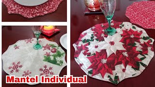 Cómo hacer Mantel INDIVIDUAL en Ondas Reversible para Navidad [upl. by Shayn589]