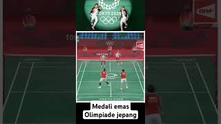 kemenangan olimpiade medali emas pasangan Indonesia indonesianbadminton [upl. by Neema]