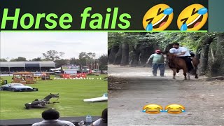 Horse Fails  funny fails compilation 😂😂 [upl. by Fitalludba]