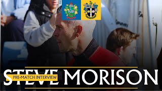 PRE MATCH Steve Morison previews FA Cup tie against Chertsey Town 111024 [upl. by Sivam]