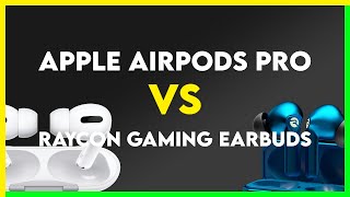 Apple AirPods Pro vs Raycon Gaming Earbuds Comparison [upl. by Barnabas]