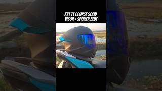 KYT TT COURSE Solid Visor  Spoiler Blue kyt kytttcourse ttcourse helmkyt helmet helmets [upl. by Shel]