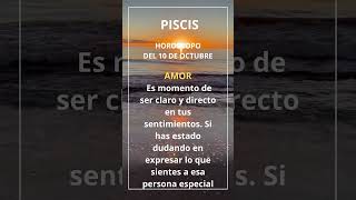 PISCIS HOROSCOPO DEL 10 DE OCTUBRE [upl. by Einahpit]