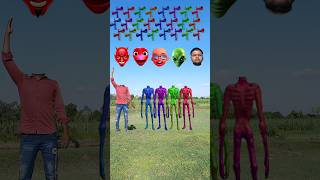 red purple blue amp green sirenman colourful dancing and Me Correct headMatching magic video viral [upl. by Ferdinanda]