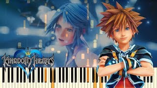 Simpe amp Clean  Hikari  Kingdom Hearts 28  Piano Cover  Synthesia  Narutimate77 [upl. by Brittney]