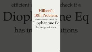 Hilberts 10th Problem Decision Problem on Solvability of Diophantine Equations [upl. by Nadeau]