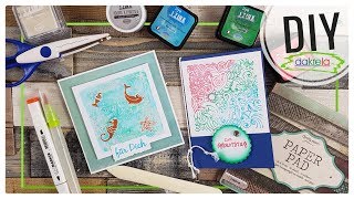 2 Geburtstagskarten MARITIM mit Texturmatten basteln  DIY Papier Inspiration Anleitung Tutorial [upl. by Stevens]