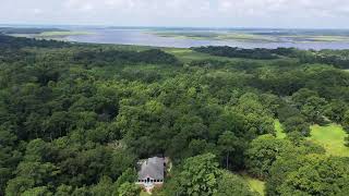 1433 Martins Point Road  14 Acres Fly Over on Wadmalaw Island drone ruralliving [upl. by Hunger]