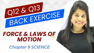 Q12 amp Q13 Back Exercise NCERT  Chapter 9  Force And Laws Of Motion  Class 9 Science [upl. by Ervine261]