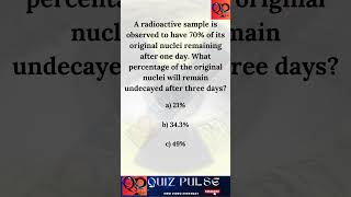 HalfLife Calculation Radioactive Material chemistry physics quiz [upl. by Anade261]