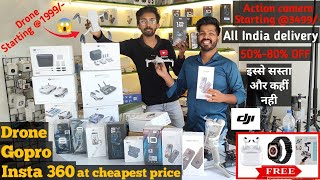 CHEAPEST DRONE GOPRO INSTA 360 GIMBAL IN MUMBAI  DRONE UNDER 2000  ACTION CAMERA 3499  DJI [upl. by Noicnecsa355]