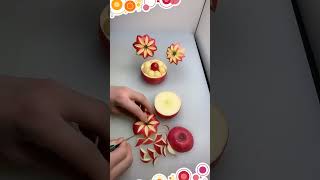 Cómo hacer decoración de mesa con manzanas  Ideas de manualidades fáciles de hacer en arte mukimono [upl. by Christiana]