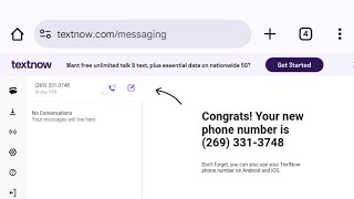 TextNow Web Method  How Get Free Number on TexNow Web  Unlimited Telegram amp WhatsApp [upl. by Thistle458]