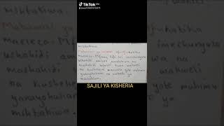 3biSAJILIREJISTA ya KISHERIAIsimu JamiiSomo la Kiswahili [upl. by Goran]