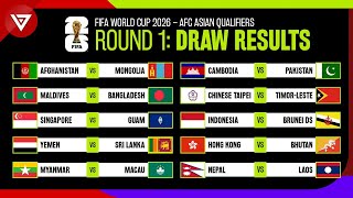 FIFA World Cup 2026 AFC Qualifiers Round 2 Draw Results  AFC Asian Cup 2027 Qualification [upl. by Alyacim959]