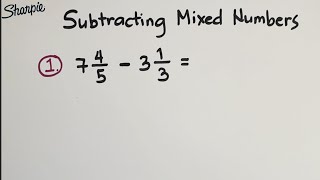 How To Subtract Mixed Numbers Basic Math Review of Fractions and Mixed Numbers [upl. by Bander]