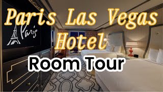 Paris Las Vegas Hotel Room Tour  Standard Bordeaux Room [upl. by Eladnek]