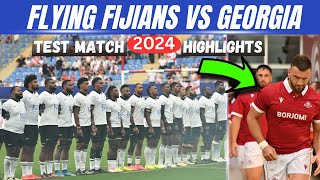 Flying Fijians Vs Georgia  Test Match Highlights  2024 [upl. by Oiralednac]