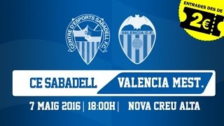 CE Sabadell 02 Valencia Mestalla [upl. by Papert]