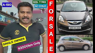 అమ్మకానికి 2013 HONDA BRIO  43000km Only  SINGLE OWNER  SEEL TYRES  8247501777 [upl. by Aihtela]